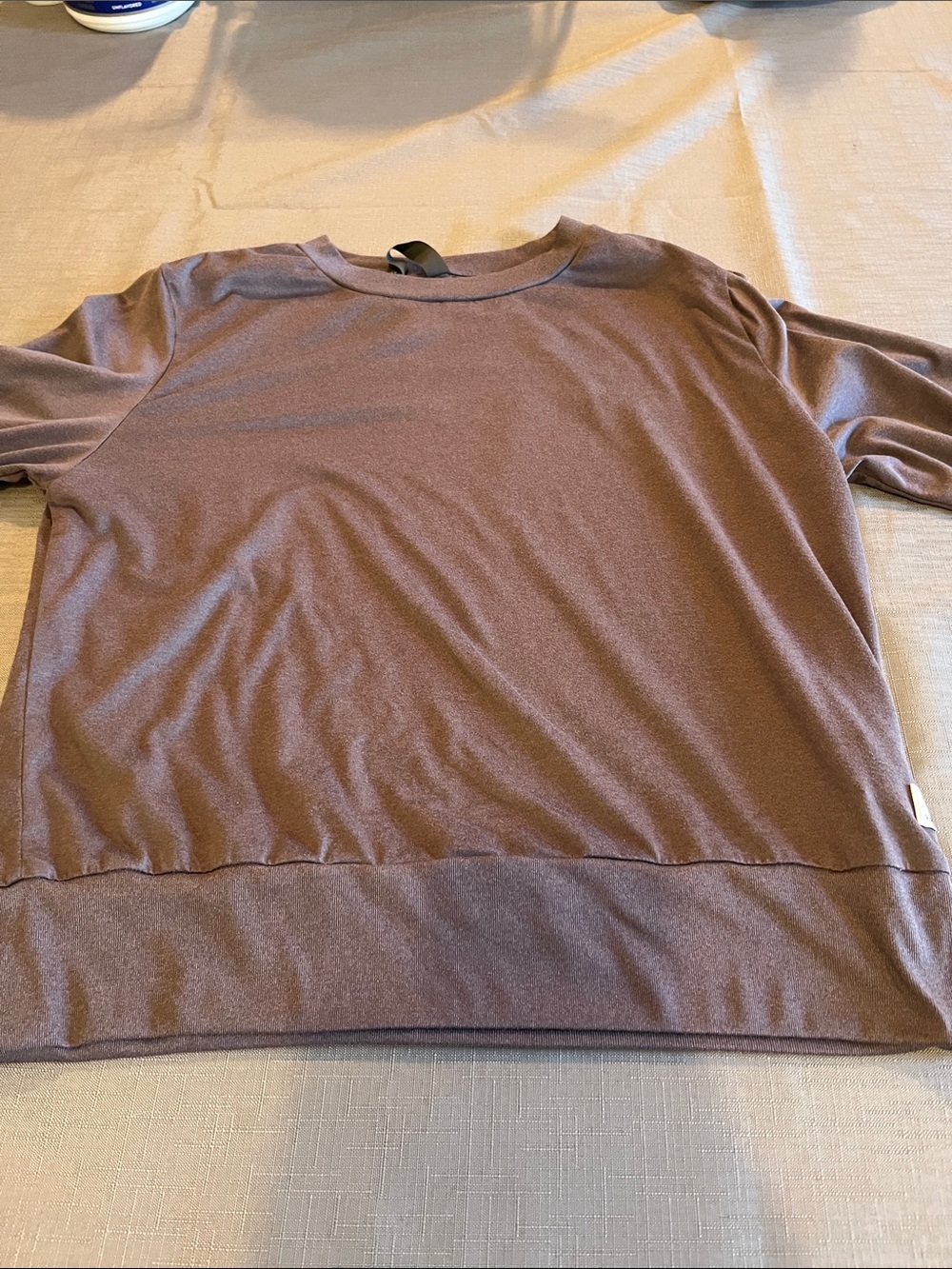 Vuori women’s Crewneck Sweater in plum